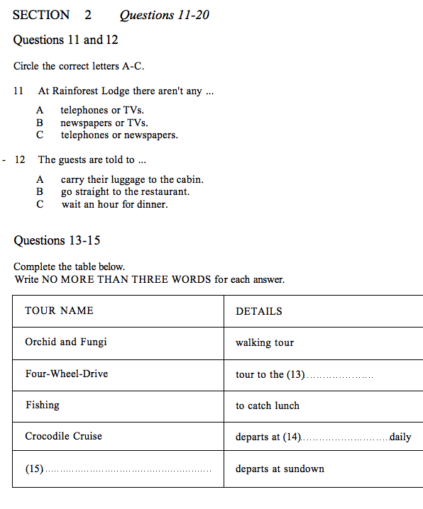 ielts band 8 listening test