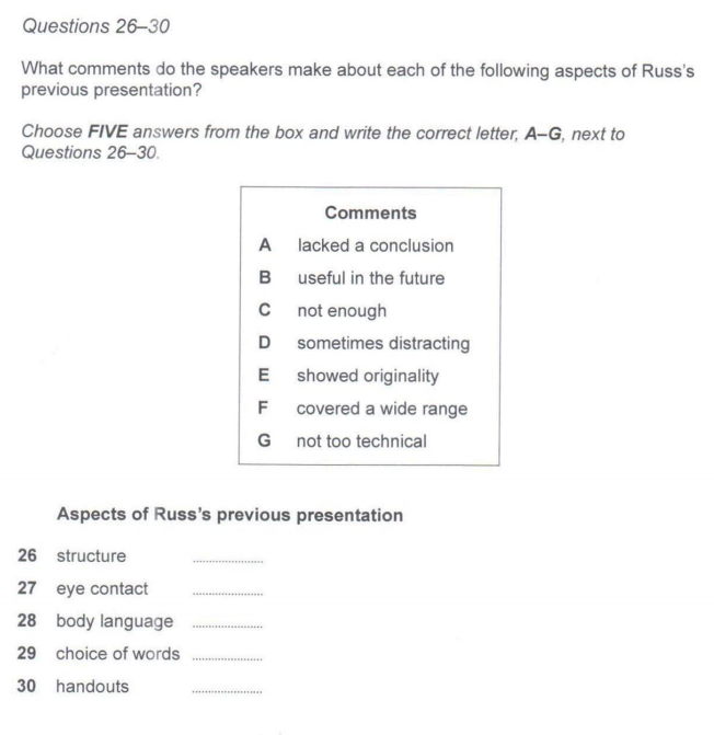 TEST 50 IELTS Listening - Examgroup